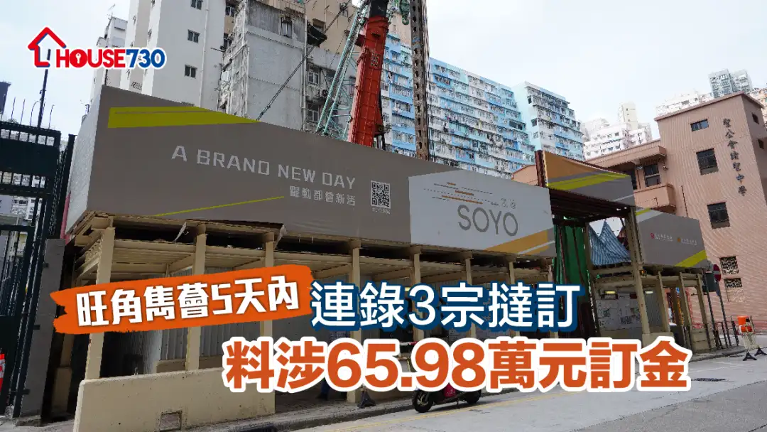 本地-旺角隽荟5天内连录3宗挞订 料涉65.98万元订金-House730