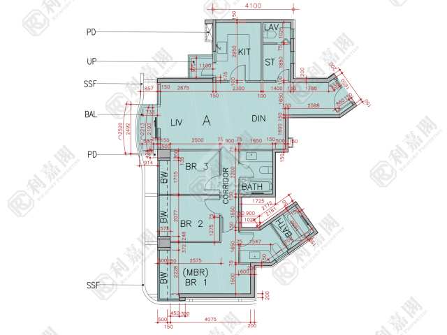 Kowloon Station GRAND AUSTIN Middle Floor Floor Plan House730-6864577