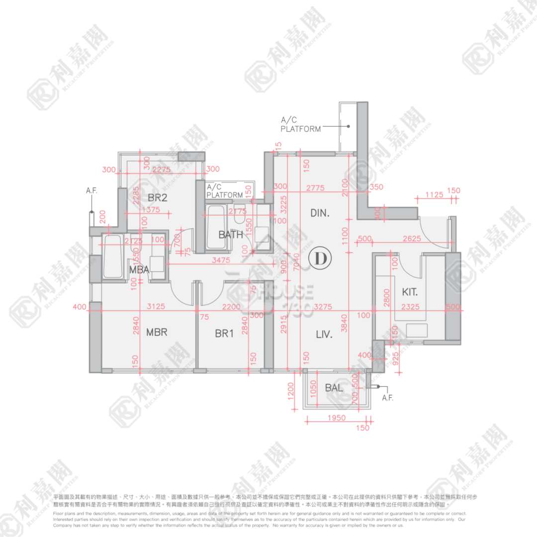 Tsuen Wan West PARC CITY Upper Floor Floor Plan House730-6865019