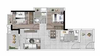 城投珠江天河壹品 70平方2+1房 - House730
