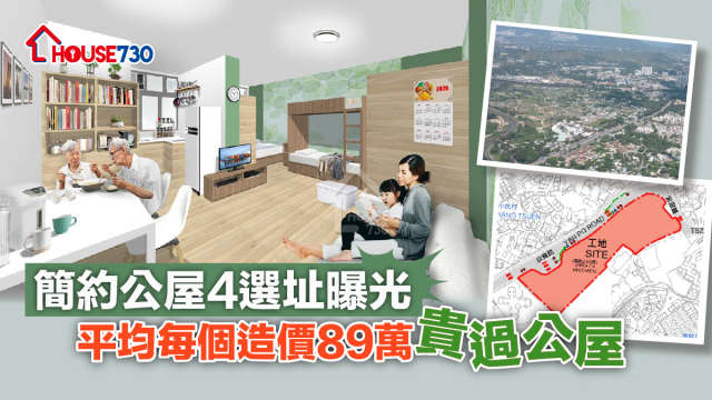 市道行情-簡約公屋4選址曝光 平均每個造價89萬貴過公屋-House730