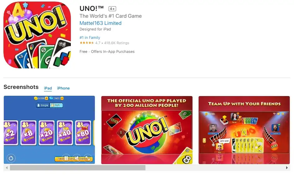 Party game推介 4：UNO!