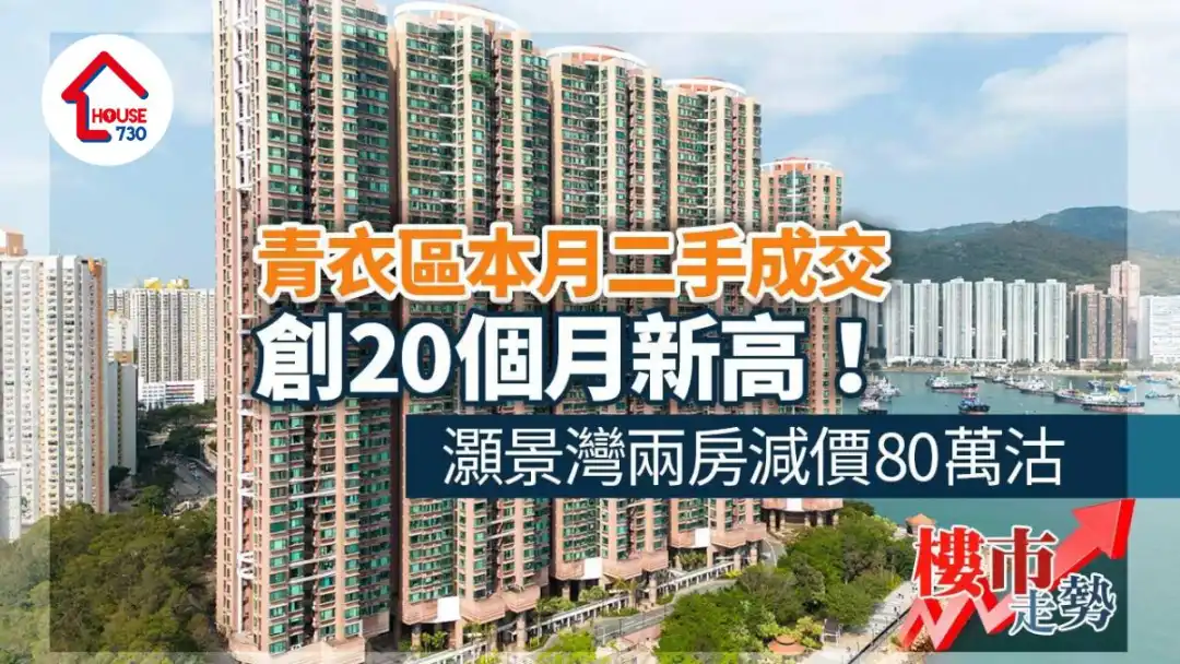 樓市走勢｜青衣區本月二手成交創20個月新高 灝景灣兩房減價80萬沽