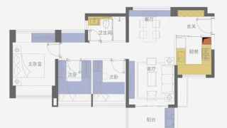 蔚藍左岸花園 約75㎡叁房 - House730