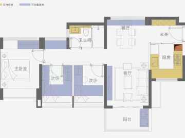 蔚藍左岸花園 約75㎡叁房 - House730