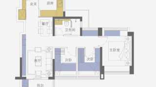 蔚藍左岸花園 約78㎡叁房 - House730