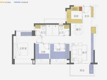 蔚藍左岸花園 約92㎡叁房 - House730