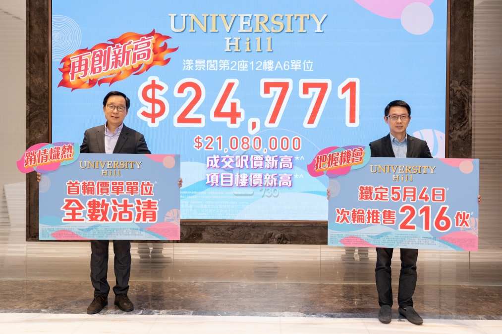 白石角新盤｜University Hill連環加推171伙 周四次輪發售 325萬入場