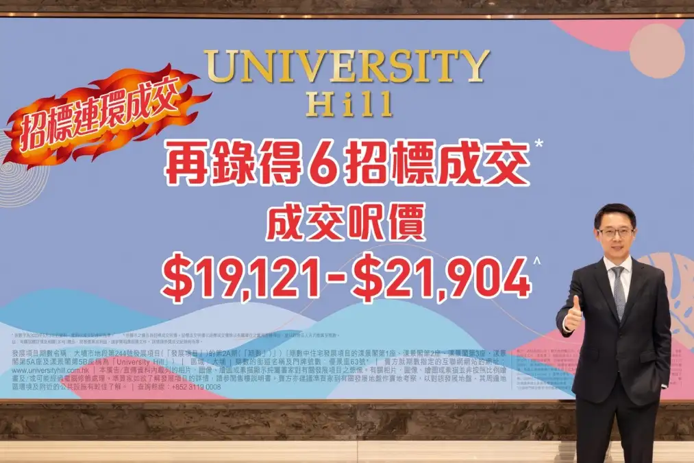 白石角新盤｜University Hill單日標售6伙特色單位 套現逾5300萬元