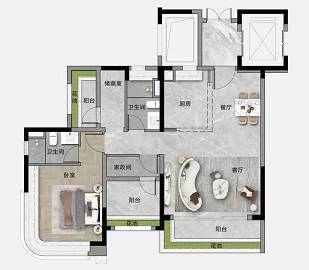保利四季和頌 108m²叁房 - House730