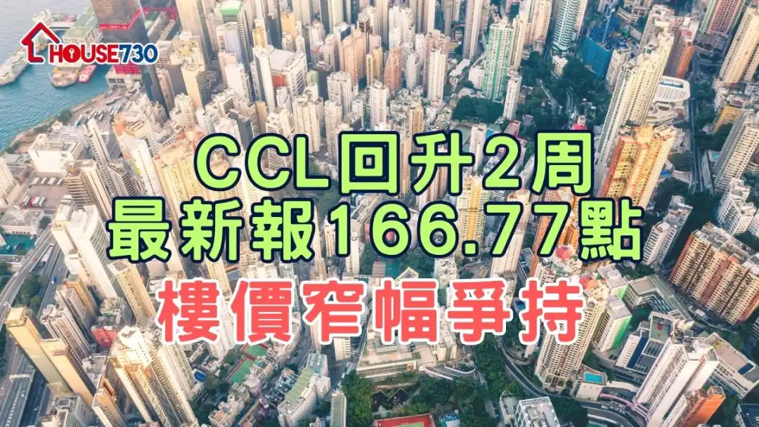 CCL回升2周最新報166.77點 樓價窄幅爭持