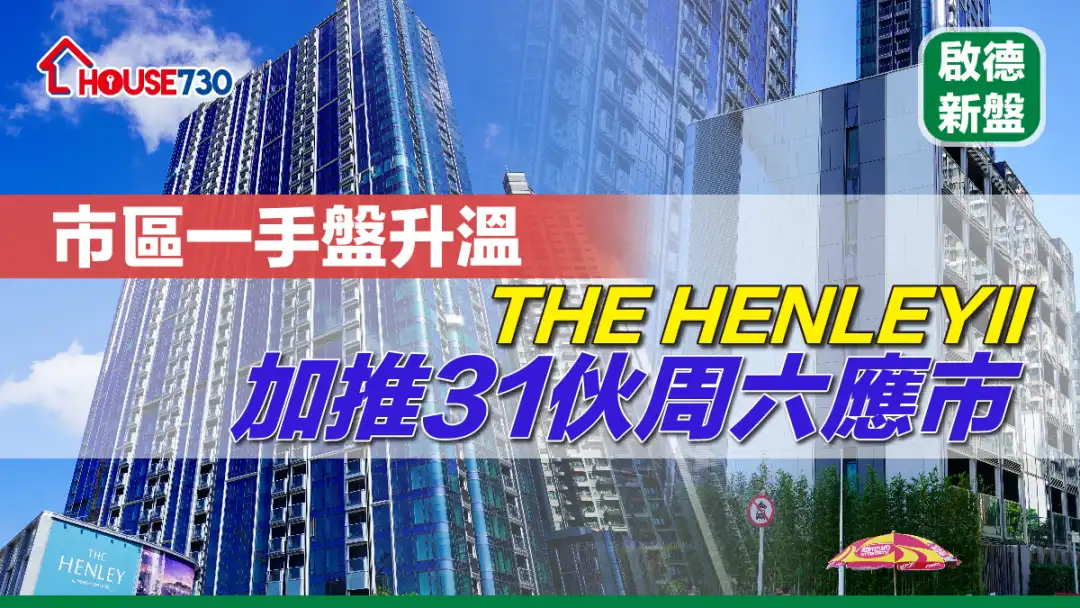 啟德新盤｜市區一手盤升溫   THE HENLEYII 加推31伙周六應市