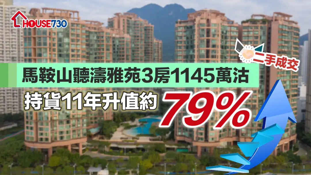 二手成交｜马鞍山听涛雅苑3房1145万沽 持货11年升值约79%