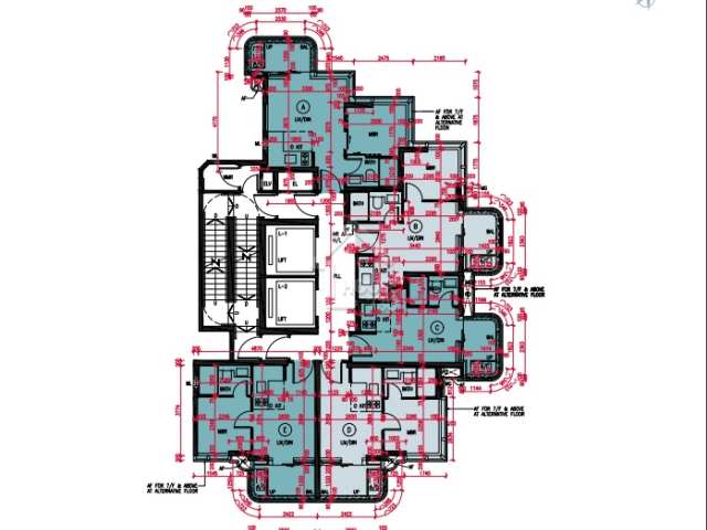弦岸6樓至12樓、15樓至23樓及25樓至27樓平面圖