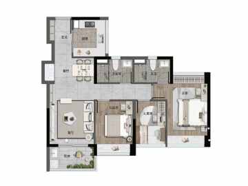 萬科中天·世紀水岸 89平戶型 - House730