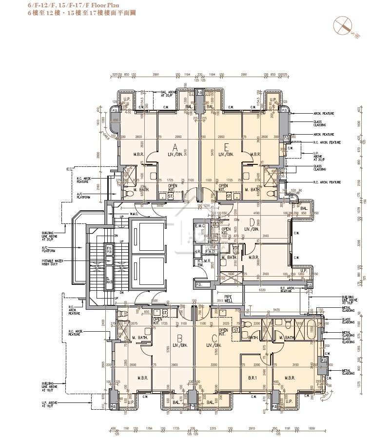 中環One Central Place 6至17樓平面圖