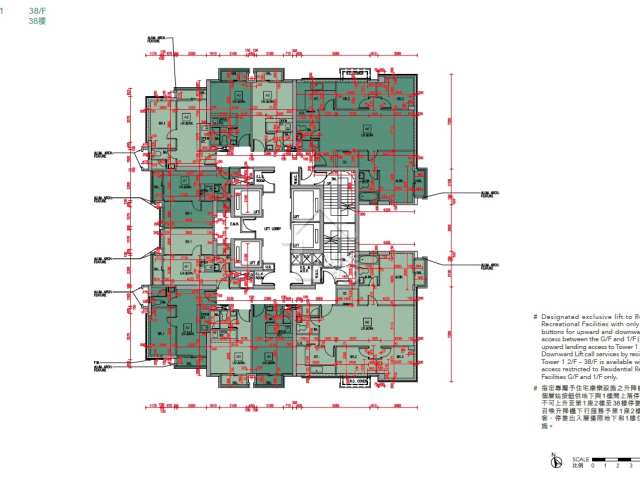 將軍澳海茵莊園1座38樓平面圖