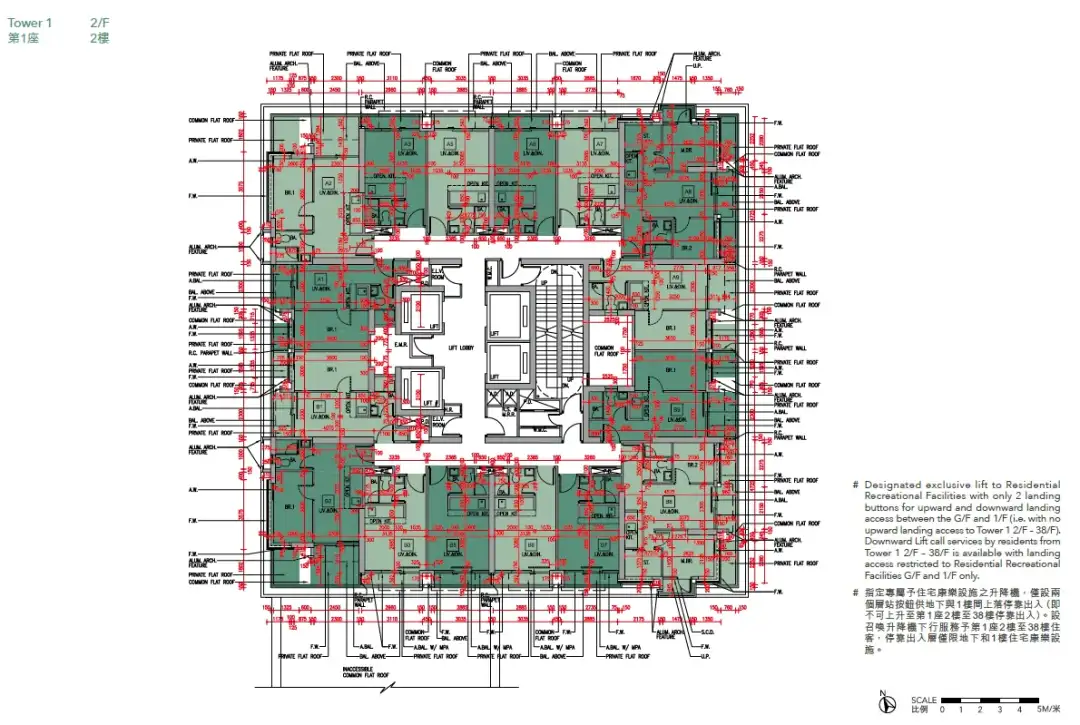 将军澳海茵庄园1座2楼平面图