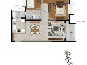 凱德雙橋新作 雲躍(98㎡)戶型圖 - House730