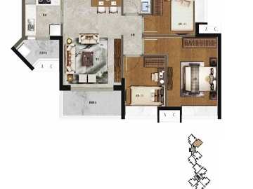 凱德雙橋新作 雲曦(89㎡)戶型圖 - House730