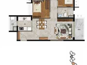 凱德雙橋新作 映悅(98㎡)戶型圖 - House730