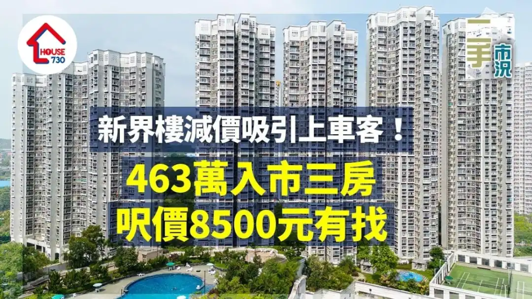 二手市況｜新界樓減價吸引上車客 463萬入市三房 呎價8500元有找