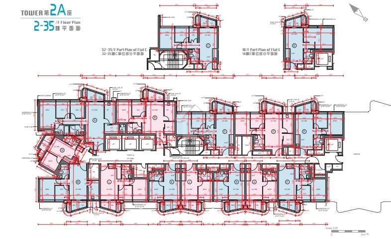 啟德海灣​1期2A座2-35樓平面圖