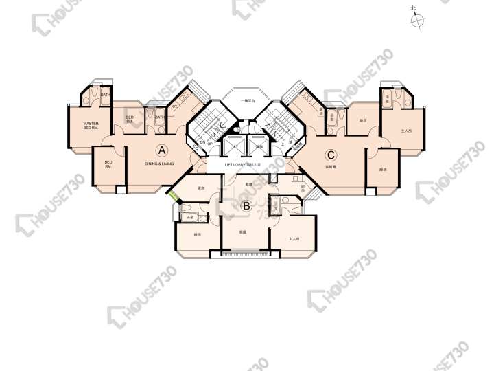 碧翠花園 平面圖 碧翠花園 22座 1-11樓 樓層平面圖 - House730