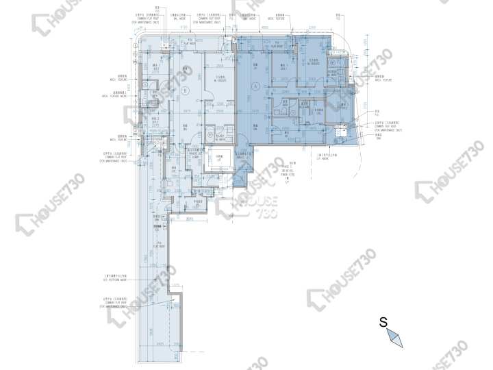維港滙 平面圖 維港滙 3期 1座 (1A) 1樓 樓層平面圖 - House730