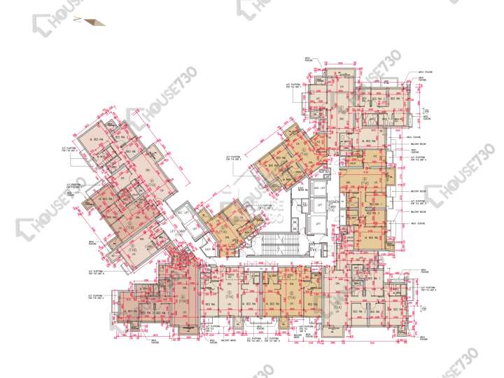 港島南岸 平面圖 港島南岸 1期 晉環 1座 (1A) 22樓 樓層平面圖 - House730