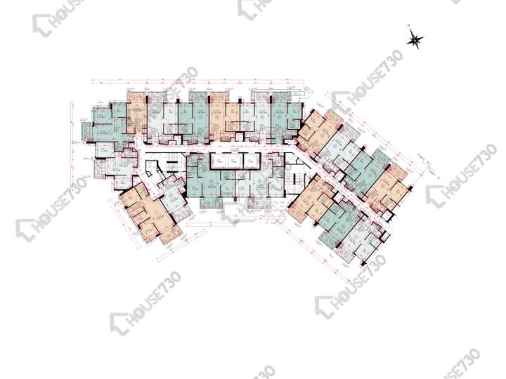 One Innovale 平面圖 One Innovale 3期 D座 2-3,5-12,15,16樓 樓層平面圖 - House730