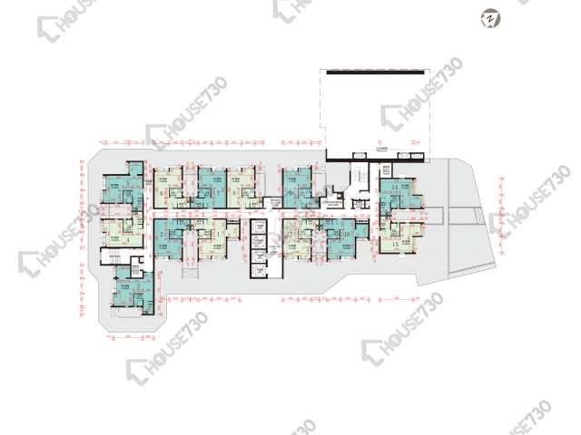彩興苑 平面圖 彩興苑 A座 (彩萱閣) 1樓 樓層平面圖 - House730