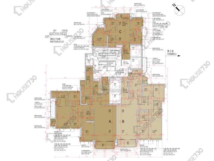 天瀧 平面圖 天瀧 1座 3,5-12,15-23,25-31,32樓 樓層平面圖 - House730