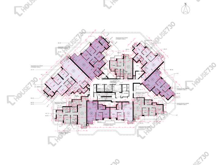 The Yoho Hub 平面圖 The Yoho Hub B期 3座 6樓 樓層平面圖 - House730