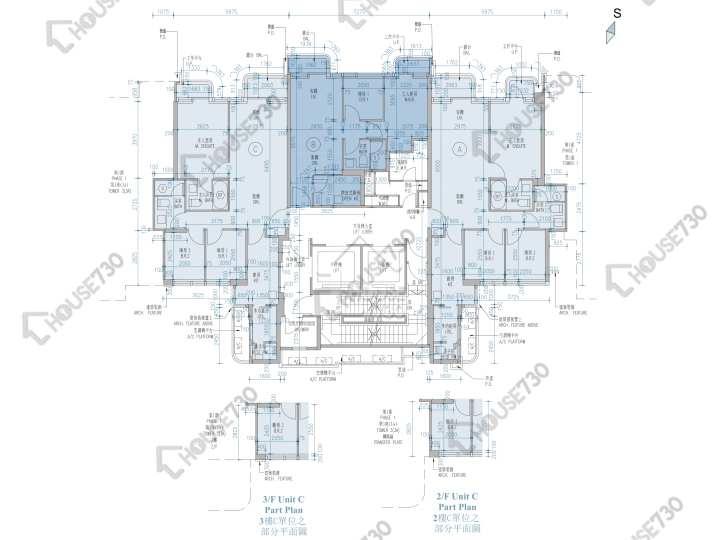 維港滙 平面圖 維港滙 1期 2座 2-3,5-12,15-16,17樓 樓層平面圖 - House730