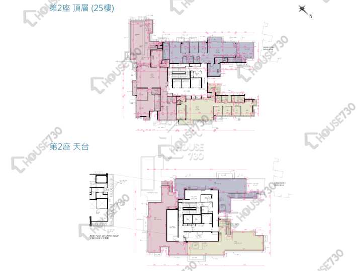 Novo Land 平面圖 Novo Land 1B期 Bergen 2座 25樓 樓層平面圖 - House730