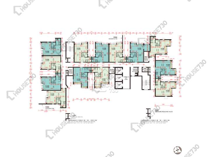 彩興苑 平面圖 彩興苑 C座 (彩蕎閣) 2-27樓 樓層平面圖 - House730