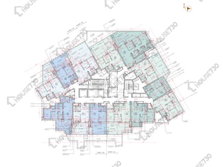日出康城 平面圖 日出康城 11期B 凱柏峰 I 1座 (1A) 9樓 樓層平面圖 - House730