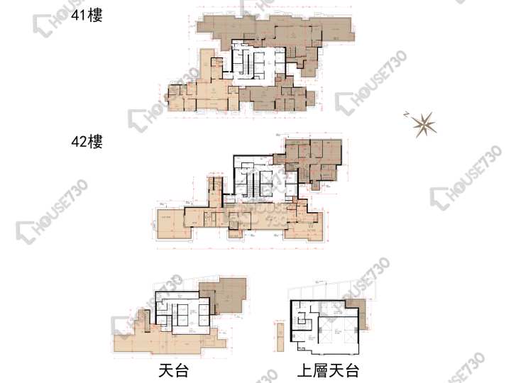 瓏門 平面圖 瓏門 2期 8座 41樓 樓層平面圖 - House730