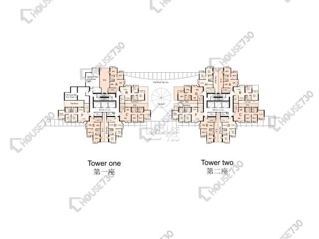 嘉悅半島 平面圖 嘉悅半島 1座 1樓 樓層平面圖 - House730