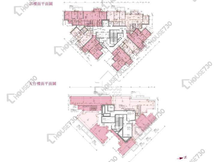 Koko Hills 平面圖 Koko Hills 3A期 Koko Rosso 7座 25樓 樓層平面圖 - House730