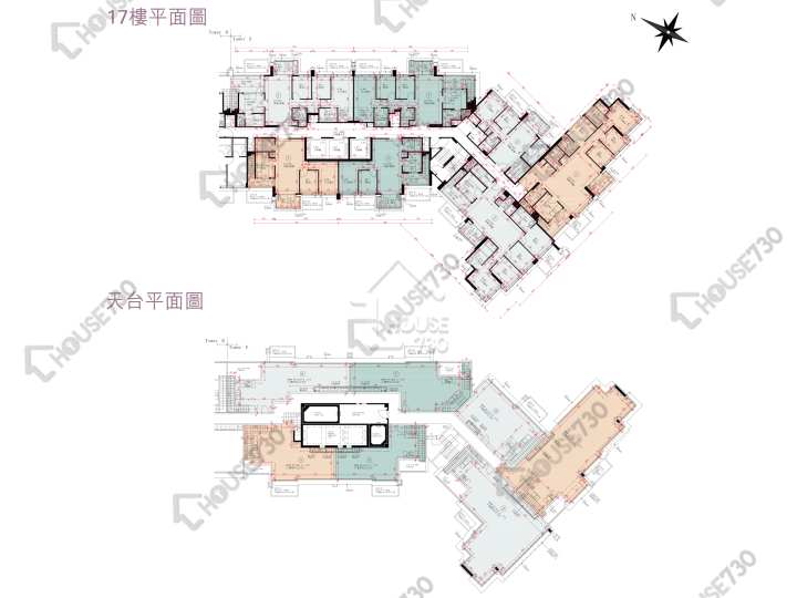 One Innovale 平面圖 One Innovale 3期 E座 17樓 樓層平面圖 - House730