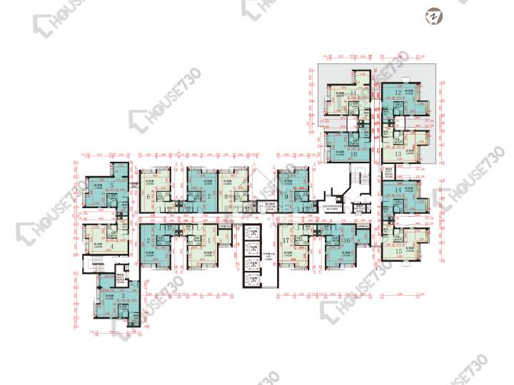 彩興苑 平面圖 彩興苑 A座 (彩萱閣) 2樓 樓層平面圖 - House730