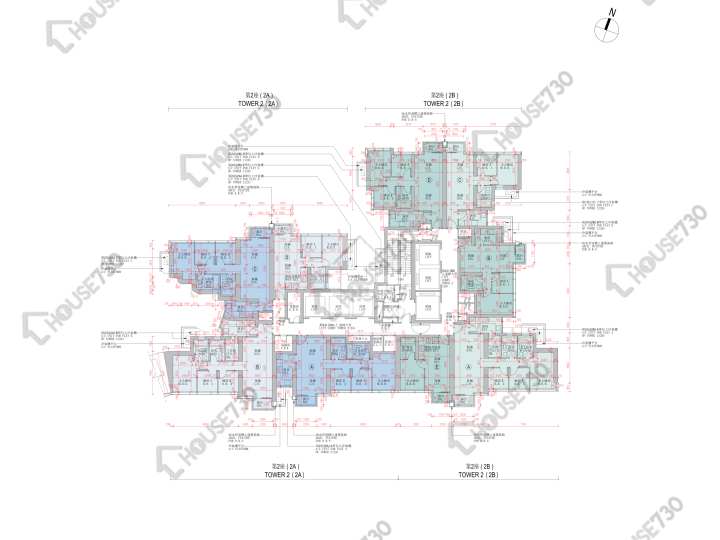 日出康城 平面圖 日出康城 9期B Grand Marini 2座 (2A) 7-12,15,17-23,25,26樓 樓層平面圖 - House730