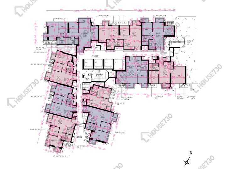 Novo Land 平面圖 Novo Land 1A期 Elverum 2座 3樓 樓層平面圖 - House730