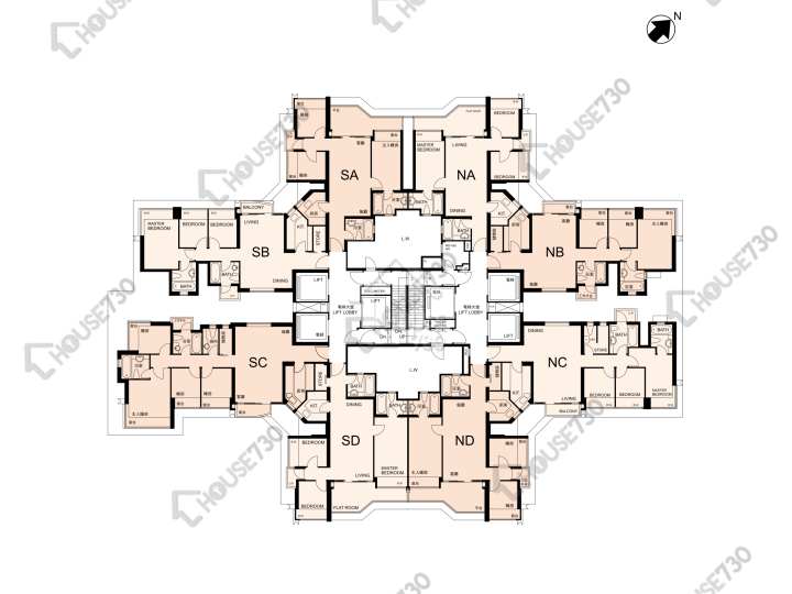 名城 平面圖 名城 1期 3座 2樓 樓層平面圖 - House730
