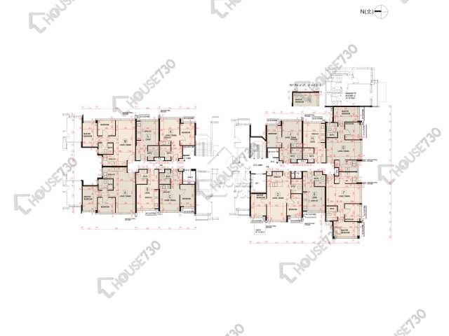 #LYOS 平面圖 #LYOS 1A座 1-3,5樓 樓層平面圖 - House730
