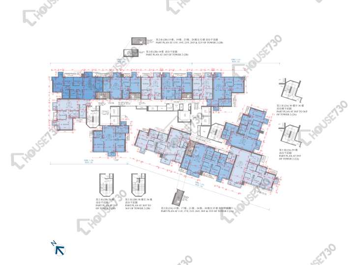 港島南岸 平面圖 港島南岸 2期 揚海 2座 (2B) 10-12,15-23,25-33,35,36樓 樓層平面圖 - House730