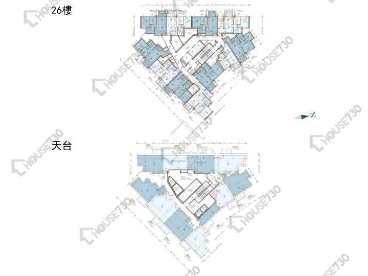 Koko Hills 平面圖 Koko Hills 3B期 Koko Mare 8座 26樓 樓層平面圖 - House730