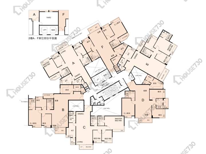 畢架山一號 平面圖 畢架山一號 1期 1座 2-3,5,6樓 樓層平面圖 - House730